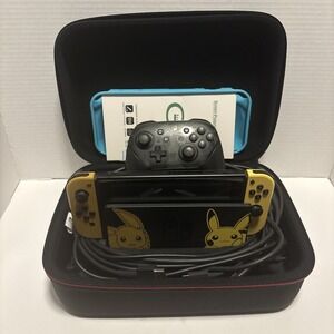 Nintendo Switch Lets Go Pikachu & Eevee Limited Edition Console w/ Carrying case